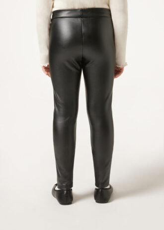 Colanți termici pentru fete cu Leather Effect