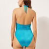 Costum de baie dintr-o bucată din satin lucios Costum de baie dintr-o bucată din satin lucios