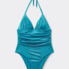 Costum de baie dintr-o bucată din satin lucios Costum de baie dintr-o bucată din satin lucios