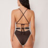 Costum de baie întreg cu broderie bicoloră Costum de baie întreg cu broderie bicoloră