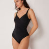 Costum de baie întreg, cu efect de slăbire, drapaj elegant Costum de baie întreg, cu efect de slăbire, drapaj elegant