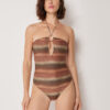 Costum de baie întreg Golden Chevron Costum de baie întreg Golden Chevron
