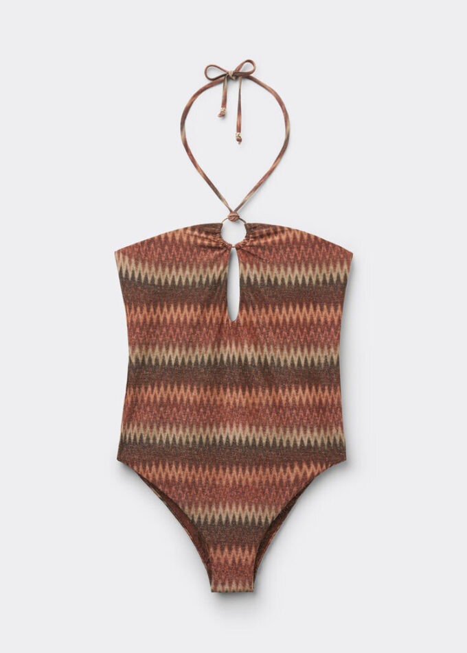 Costum de baie întreg Golden Chevron Costum de baie întreg Golden Chevron