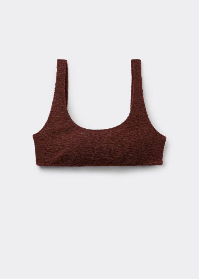 Maiouri în stil tank top cu valuri șifonate Maiouri în stil tank top cu valuri șifonate