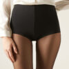 Pantaloni culottes elastici, cu textură moale