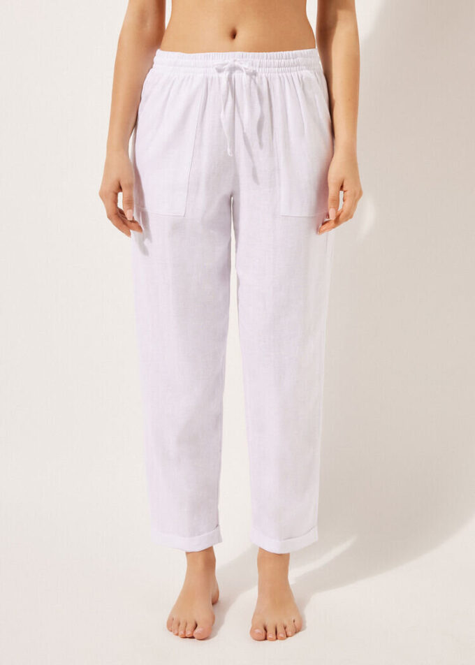 Pantaloni din in și viscoză Pantaloni din in și viscoză