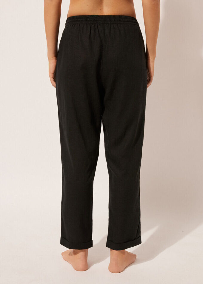 Pantaloni din in și viscoză Pantaloni din in și viscoză