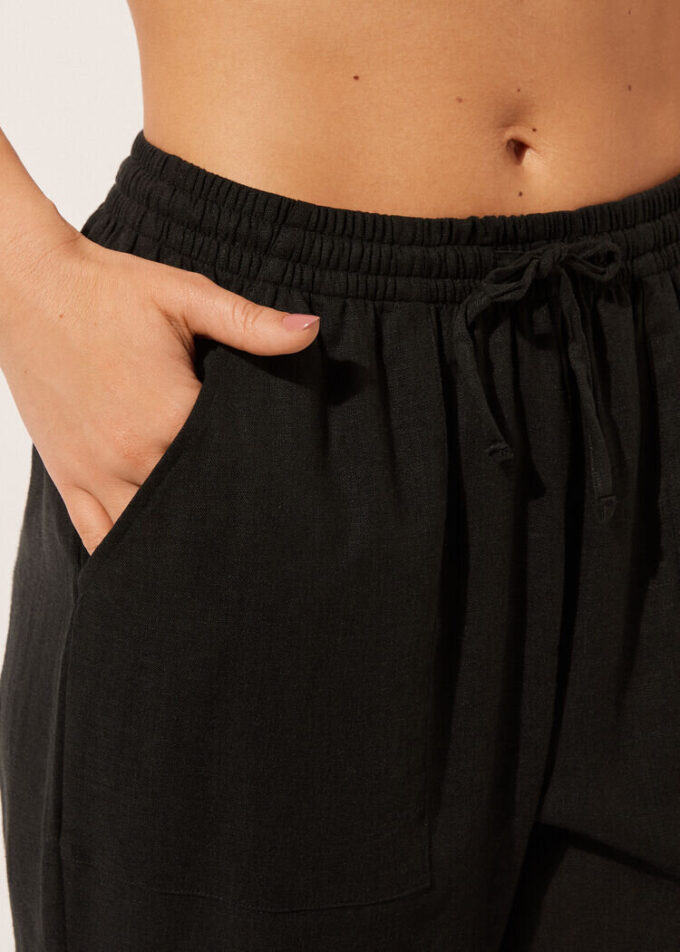 Pantaloni din in și viscoză Pantaloni din in și viscoză