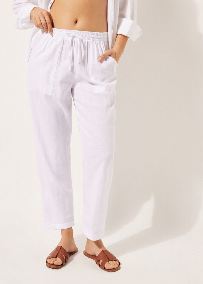 Pantaloni din in și viscoză Pantaloni din in și viscoză