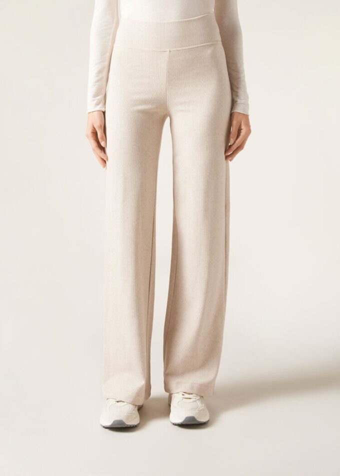Pantaloni palazzo din amestec de cașmir Pantaloni palazzo din amestec de cașmir