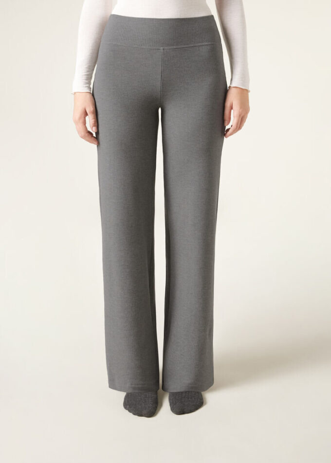 Pantaloni palazzo din amestec de cașmir Pantaloni palazzo din amestec de cașmir