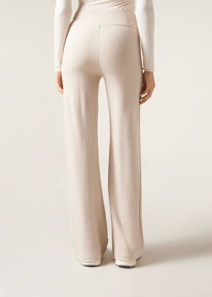 Pantaloni palazzo din amestec de cașmir Pantaloni palazzo din amestec de cașmir