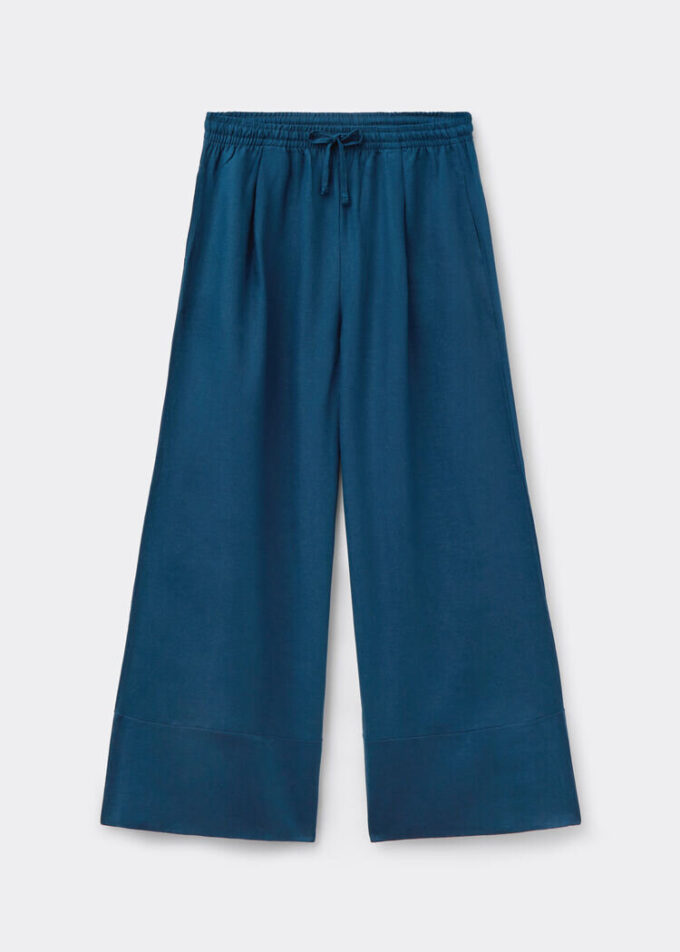 Pantaloni Palazzo din in și viscoză Pantaloni Palazzo din in și viscoză