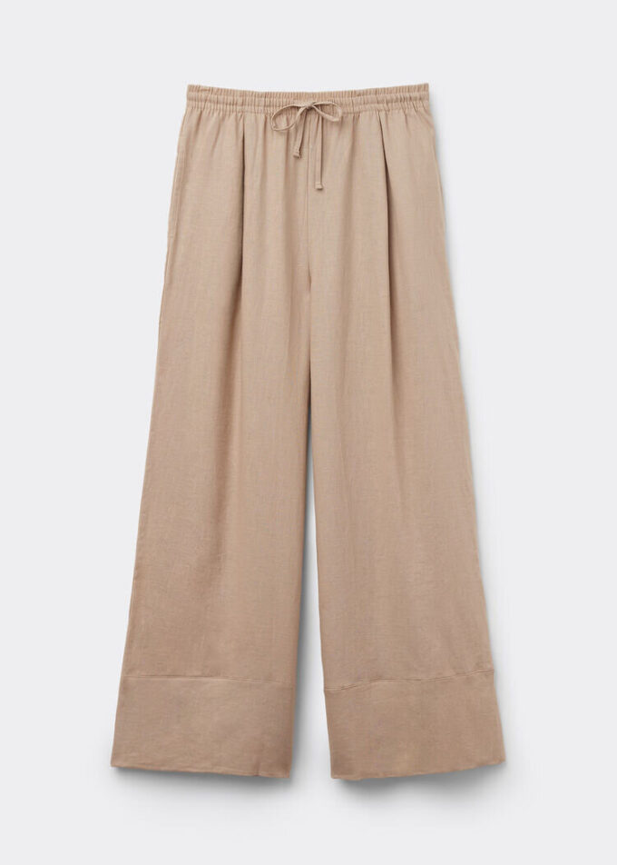 Pantaloni Palazzo din in și viscoză Pantaloni Palazzo din in și viscoză