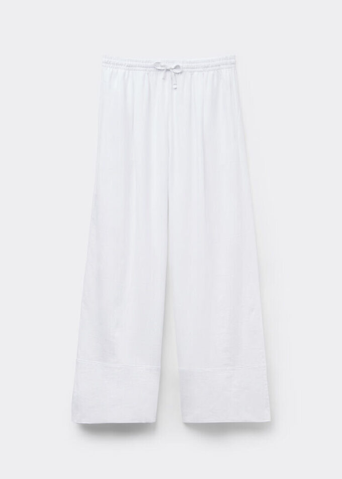 Pantaloni Palazzo din in și viscoză Pantaloni Palazzo din in și viscoză