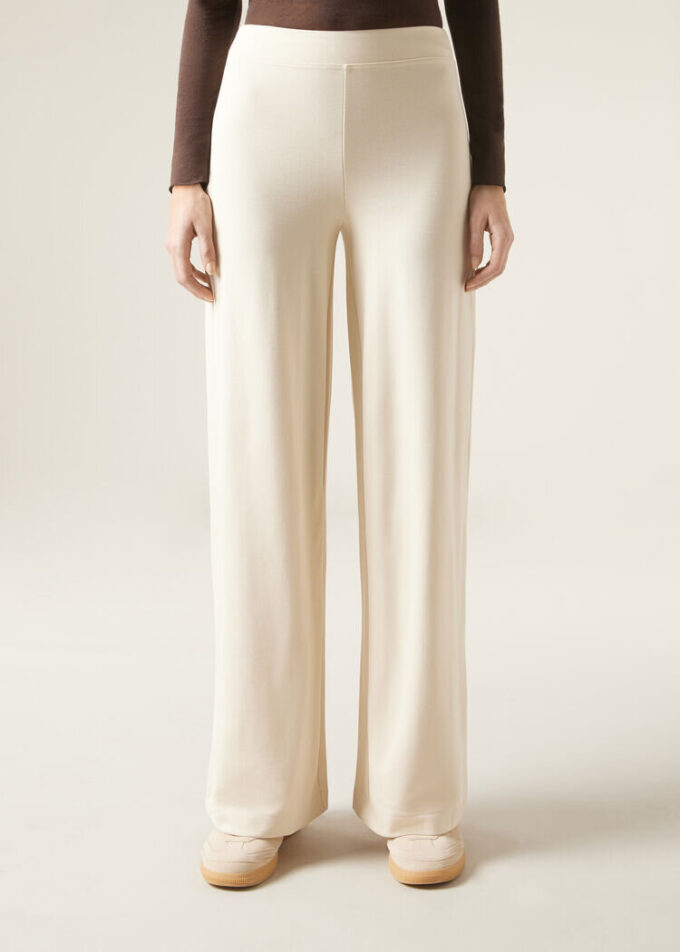 Pantaloni Palazzo din tricot Milano Pantaloni Palazzo din tricot Milano
