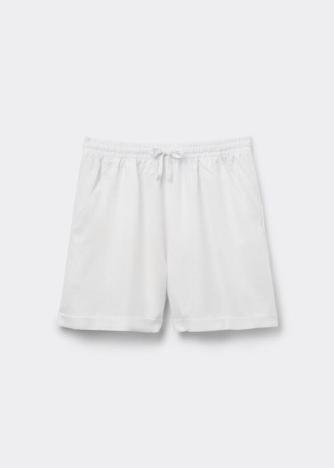 Pantaloni scurți din in și viscoză Pantaloni scurți din in și viscoză