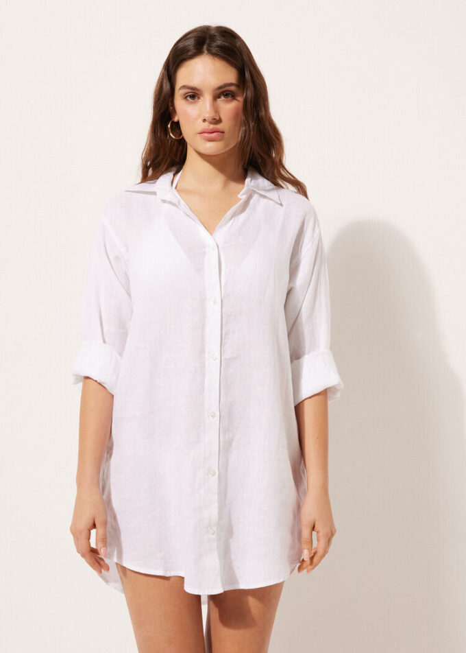 Rochie-cămașă din in Rochie-cămașă din in