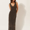 Rochie maxi croșetată din lamé Rochie maxi croșetată din lamé