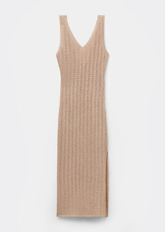 Rochie maxi croșetată din lamé Rochie maxi croșetată din lamé