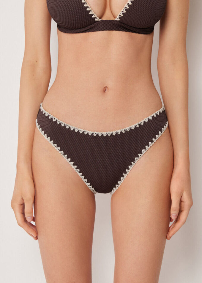 Slip de baie Bicolor Embroidery Slip de baie Bicolor Embroidery