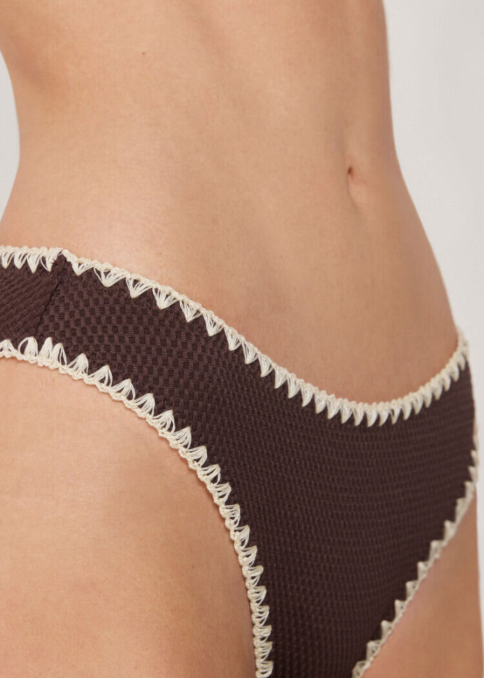 Slip de baie Bicolor Embroidery Slip de baie Bicolor Embroidery