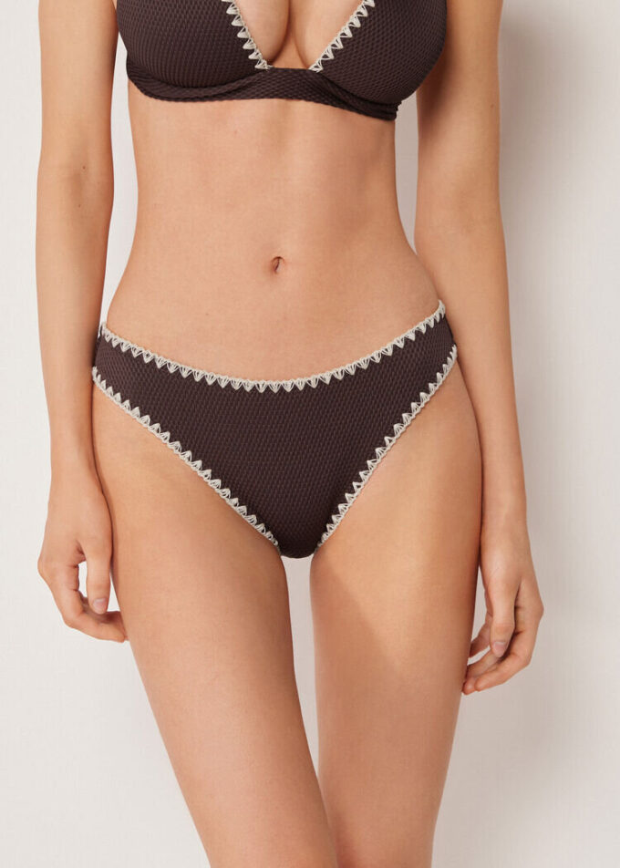 Slip de baie Bicolor Embroidery Slip de baie Bicolor Embroidery