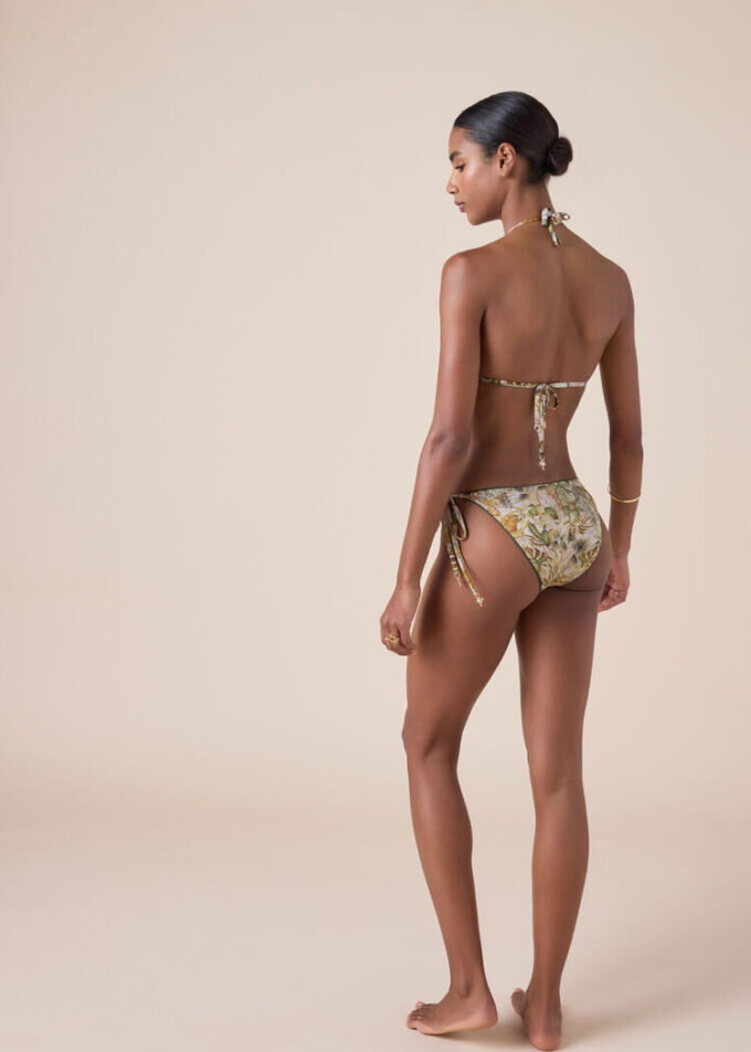 Slip de baie cu imprimeu de frunze tropicale Slip de baie cu imprimeu de frunze tropicale