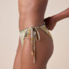 Slip de baie cu imprimeu de frunze tropicale Slip de baie cu imprimeu de frunze tropicale