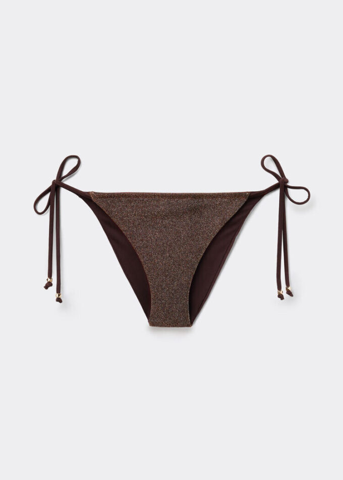 Slip de baie cu șnururi Brown Glitter Slip de baie cu șnururi Brown Glitter