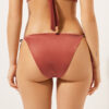Slip de baie cu șnururi din satin lucios Slip de baie cu șnururi din satin lucios
