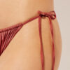 Slip de baie cu șnururi din satin lucios Slip de baie cu șnururi din satin lucios
