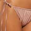 Slip de baie cu șnururi din satin lucios Slip de baie cu șnururi din satin lucios
