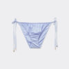 Slip de baie cu șnururi din satin lucios Slip de baie cu șnururi din satin lucios