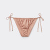 Slip de baie cu șnururi din satin lucios Slip de baie cu șnururi din satin lucios