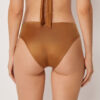 Slip de baie cu talie înaltă din satin lucios Slip de baie cu talie înaltă din satin lucios