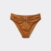 Slip de baie cu talie înaltă din satin lucios Slip de baie cu talie înaltă din satin lucios