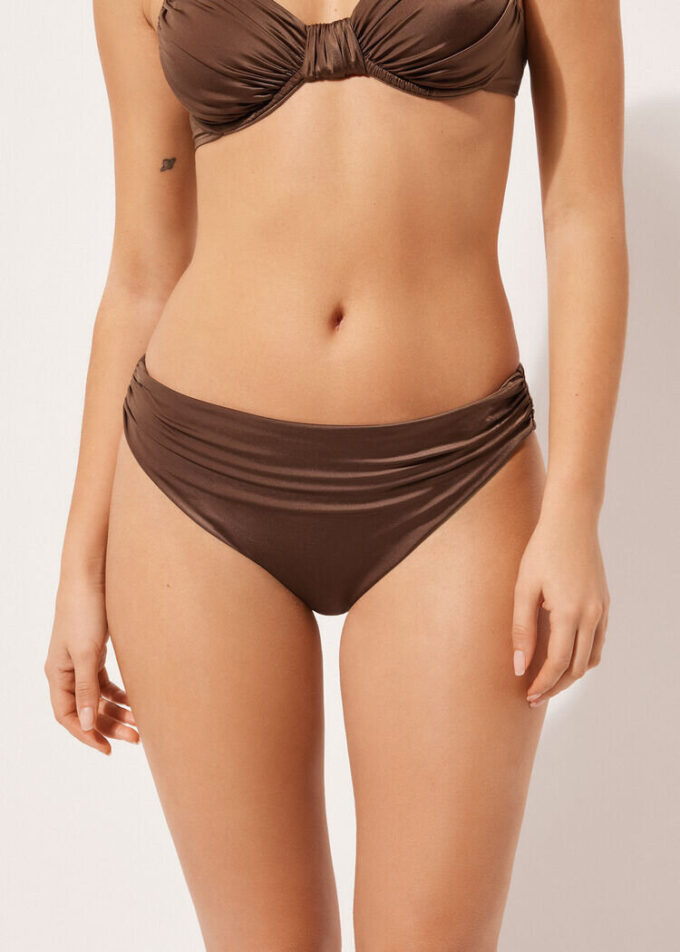 Slip de baie din satin lucios Slip de baie din satin lucios