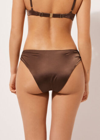 Slip de baie din satin lucios