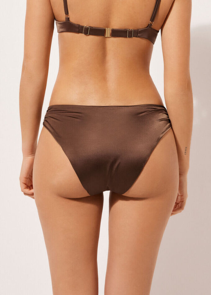 Slip de baie din satin lucios Slip de baie din satin lucios