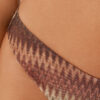 Slip de baie slipuri braziliene cu model Chevron auriu Slip de baie slipuri braziliene cu model Chevron auriu