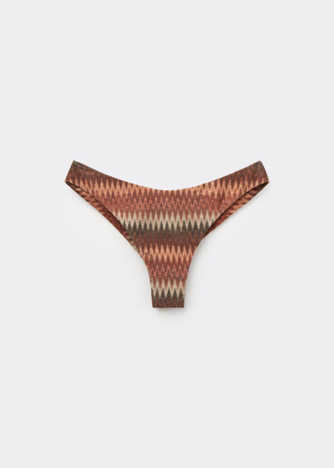 Slip de baie slipuri braziliene cu model Chevron auriu Slip de baie slipuri braziliene cu model Chevron auriu
