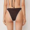 Slip de baie slipuri braziliene cu talie înaltă, broderie bicoloră Slip de baie slipuri braziliene cu talie înaltă, broderie bicoloră