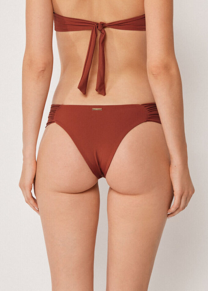 Slip de baie slipuri braziliene drapat, croială premium Slip de baie slipuri braziliene drapat, croială premium