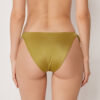 Slip de bikini cu slipuri cu șnur lateral din satin lucios