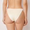 Slip de bikini cu slipuri cu șnur lateral din satin lucios