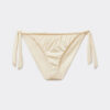 Slip de bikini cu slipuri cu șnur lateral din satin lucios