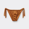Slip de bikini cu slipuri cu șnur lateral din satin lucios