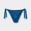 Slip de bikini cu slipuri cu șnur lateral din satin lucios