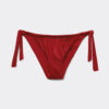 Slip de bikini cu slipuri cu șnur lateral din satin lucios